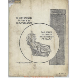 Sperry Rand T66 Series 10 Design Transmission Package Service Parts Catalog