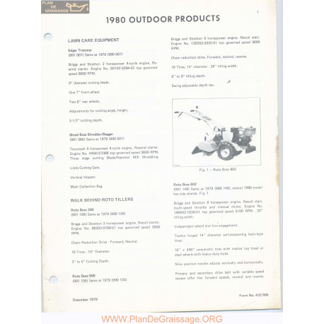 White 802 Outdoor Products 1980
