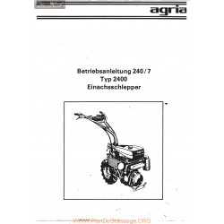 Agria 2400 Notice Betriebsanleitung 240 7