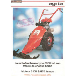 Agria 300 Moteur 5ch Plaquette Motofaucheuse