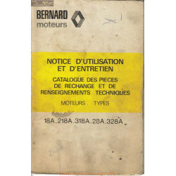 Bernard 18a 218a 318a 28a 328a Notice Utilisation Entretien