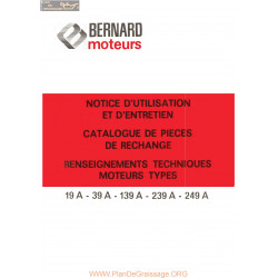Bernard 19a 39a 139a 239a 249a Catalogue Pieces Rechange