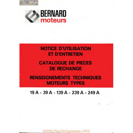 Bernard 19a 39a 139a 239a 249a Renseignement Technique