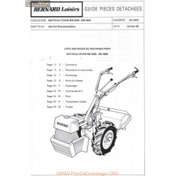 Bernard Motoculteur Bm 0880 Et 0980 Piece Rechange