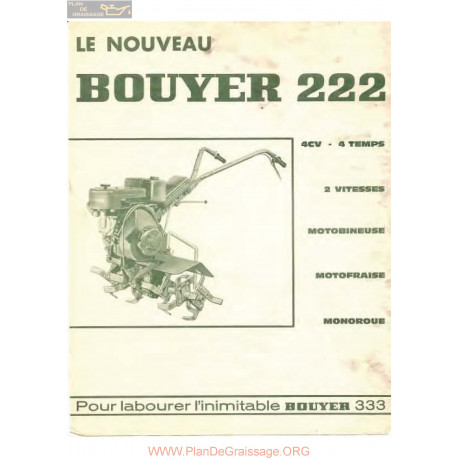 Bouyer 222 Manuel Entretien