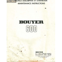 Bouyer 600 Manuel Entretien Maintenance