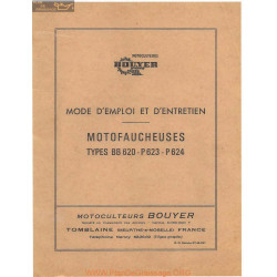 Bouyer Motofaucheuses Bb620 P623 P624 Manuel Entretien