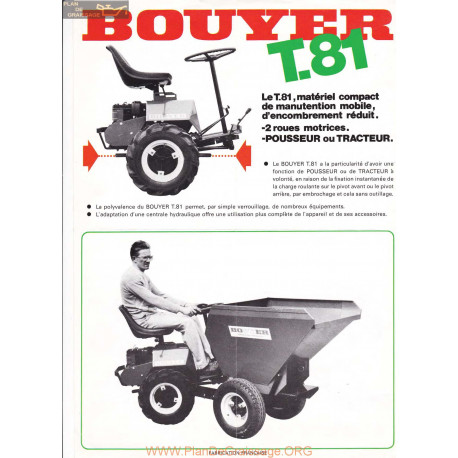 Bouyer T81 Fiche Information