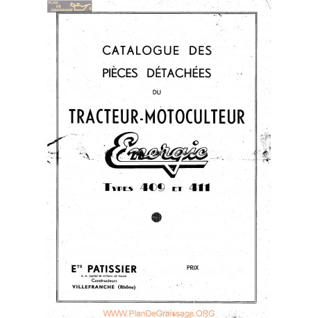 Energic 409 Et 411 Detachees Piece Rechange