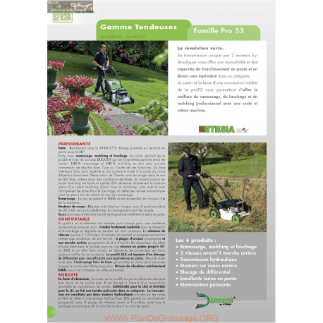 Etesia Pro53 Fiche Information