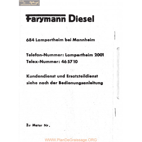 Faryman Diesel A La Ba Lba Piece Rechange