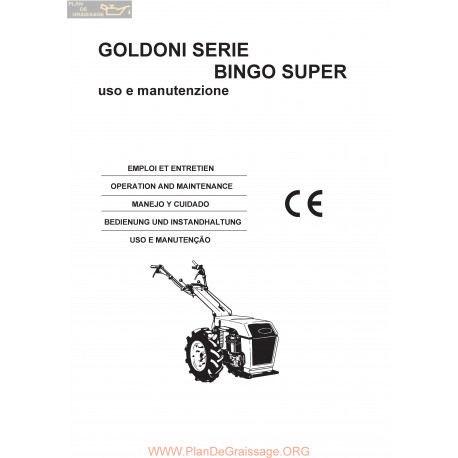 Goldoni Bingo Super Manuel Entretien