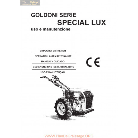 Goldoni Special Lux Manuel Entretien