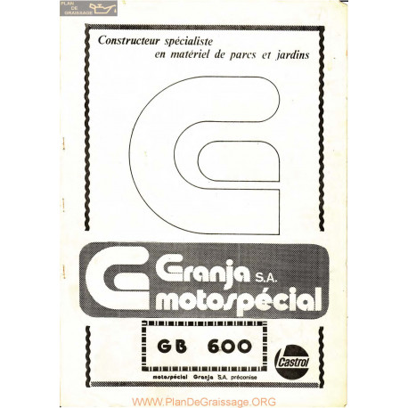 Granja Gb600 Manuel Entretien