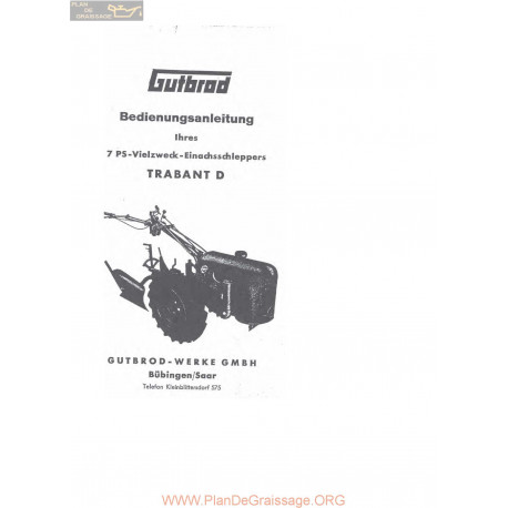 Gutbrod Trabant D 7 Ps Fiche Information