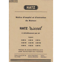 Hatz Diesel E 80 85 89 Manuel Entretien
