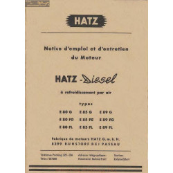 Hatz Diesel E 80 85 89 Manuel Entretien