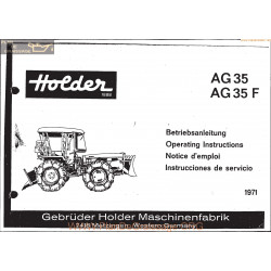 Holder Ag35 Ag35f Manuel Entretien