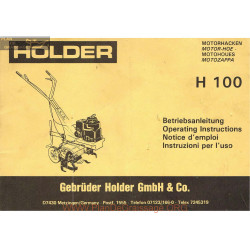 Holder H100 Bedienungsanleitung