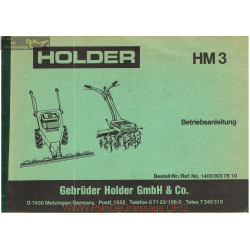 Holder Hm3 Bedienungsanleitung
