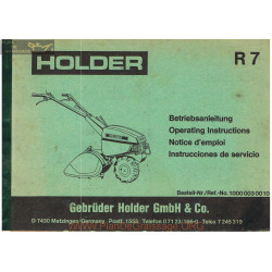 Holder R7 Manuel Entretien