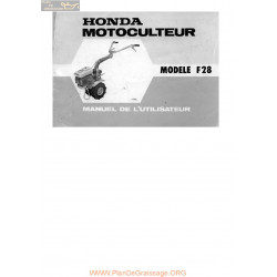 Honda F28 Manuel Entretien