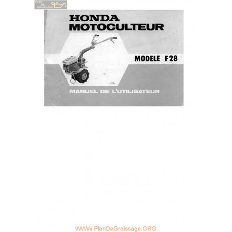 Honda F28 Manuel Entretien