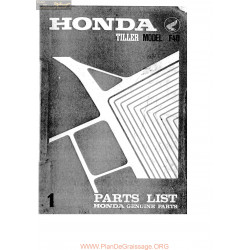 Honda F40 Partlist Piece Rechange