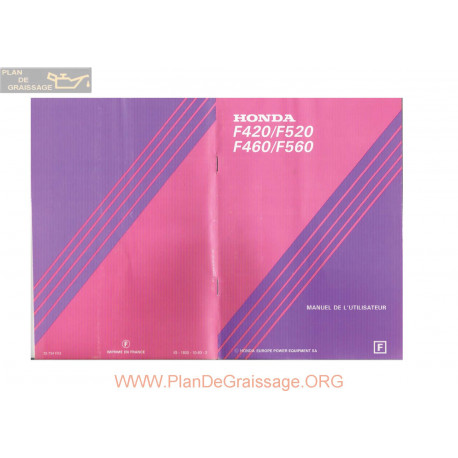 Honda F420 F520 F460 F560 Manuel Entretien