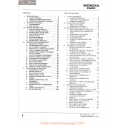 Honda F600 Manuel Entretien