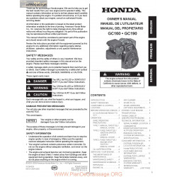 Honda Gc 160 190 Manuel Entretien
