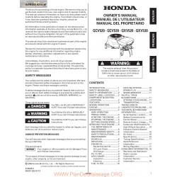 Honda Gcv520 Gcv530 Gxv520 Gxv530 Manuel Entretien