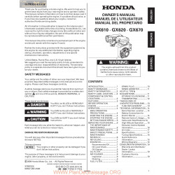 Honda Gx610 Gx620 Gx670 Manuel Entretien