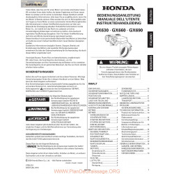Honda Gx630 Gx660 Gx690 Manuel Entretien