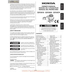 Honda Gxv610 Gxv620 Gxv670 Manuel Entretien