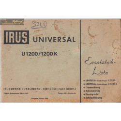 Irus U1200 1200k Manuel Entretien