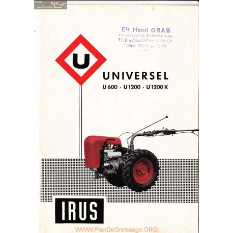 Irus Universel U600 U1200 U1200k Fiche Information