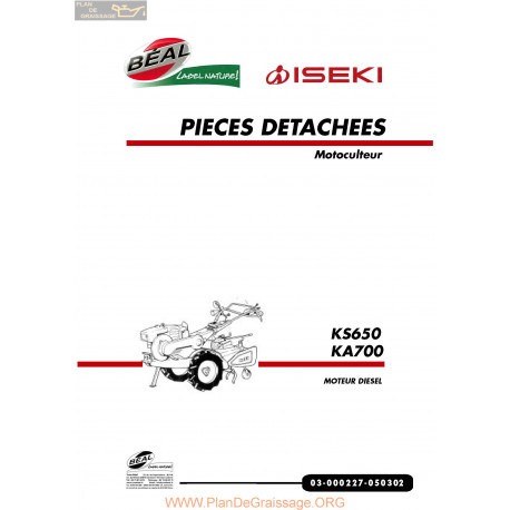 Iseki Ks650 Ka700 Diesel Piece Rechange