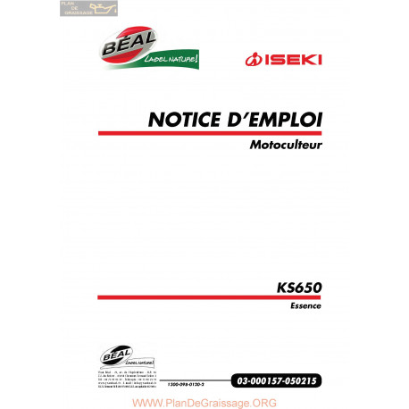 Iseki Ks650 Manuel Entretien