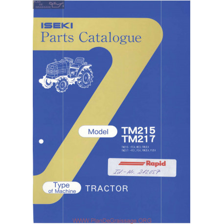 Iseki Tm215 217 Piece Rechange