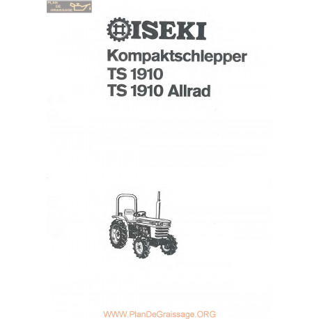 Iseki Ts1910 Manuel Entretien