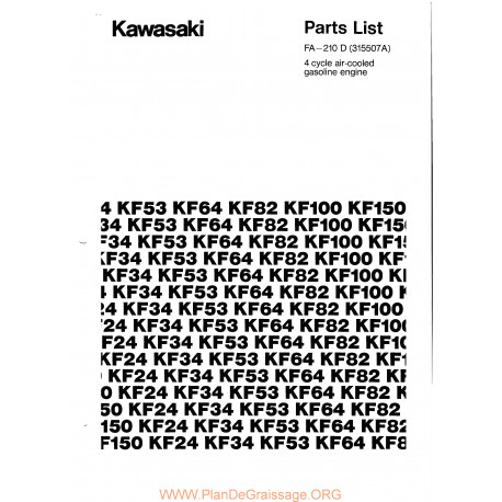 Kawasaki Fa210d Piece Rechange