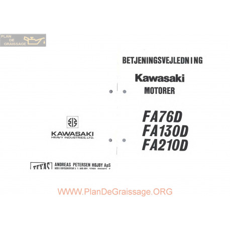 Kawasaki Fa76d Fa130d Fa210d Manuel Entretien