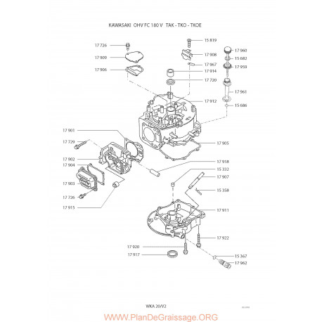 Kawasaki Fc180v S Piece Rechange