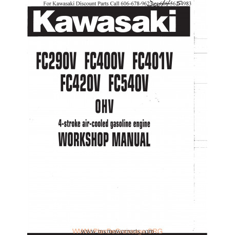 Kawasaki Fc290v Fc400v Fc401v Fc420v Fc540v Service Repair 1 Workshop