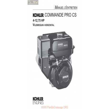 Kohler Pro Cs Manuel Entretien