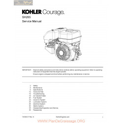 Kohler Sh265 Manuel Entretien