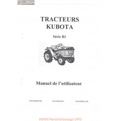 Kubota B1 Manuel Utilisateur