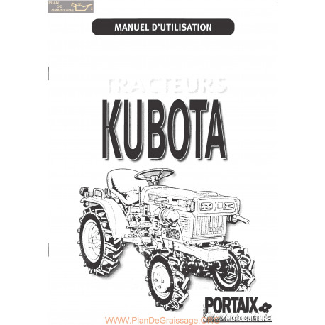 Kubota B1400 Manuel Utilisateur
