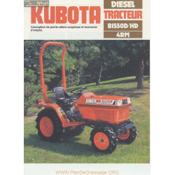 Kubota B1550d Hd Fiche Information